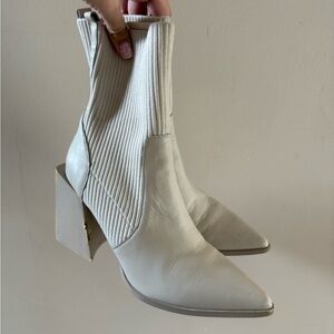 Elegant White Ankle Boots